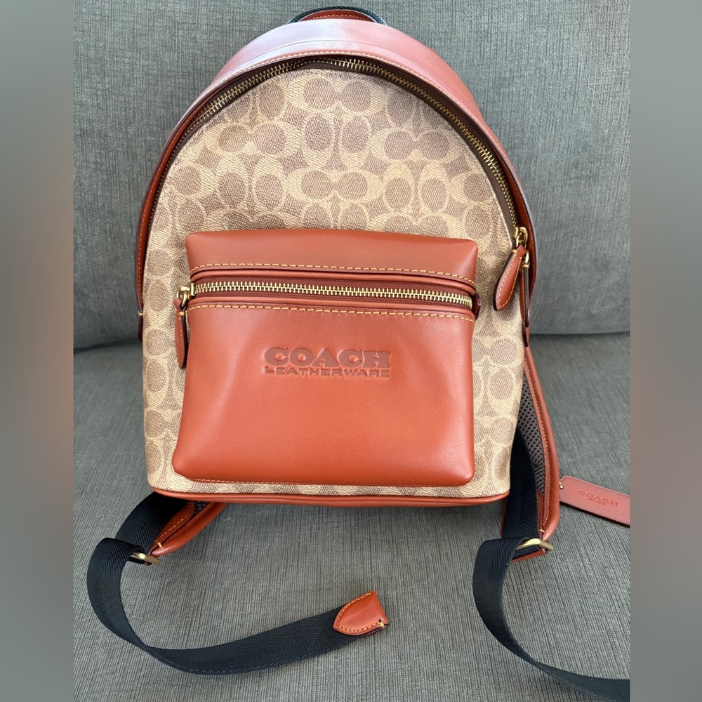 Coach Charter Backpack 24 In Signature Canvas